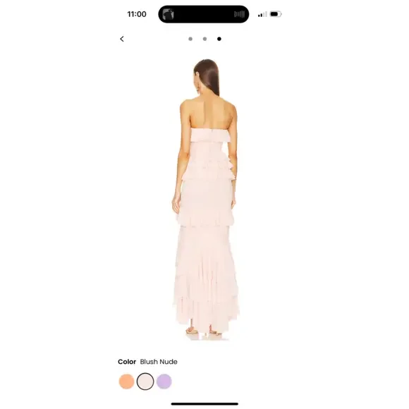 strapless open back dress Little Red, Pink and Blue Dress
